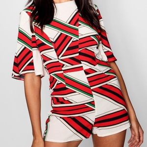 Abstract print romper